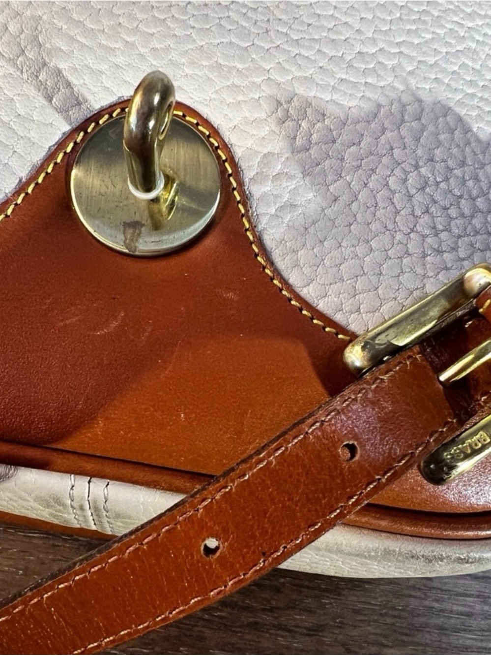 Vintage Dooney & Bourke AWL Square Carrier Crossbody Top Handle Bag USA British - Picture 13 of 16